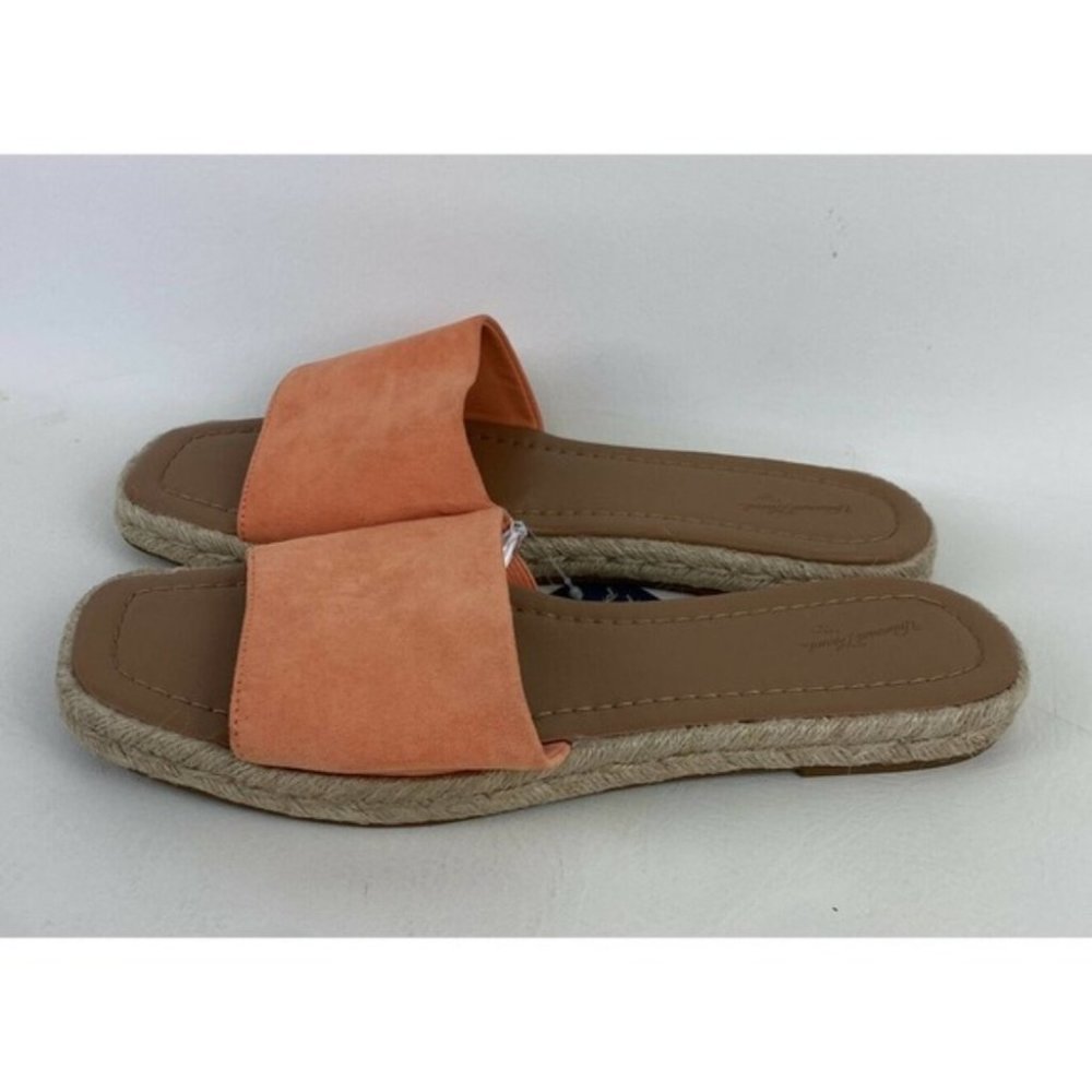 Universal Thread Maren Square Toe Espadrille Slide Sandals Orange 9 - Picture 2 of 8
